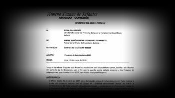 Informe de Ximena Lozano