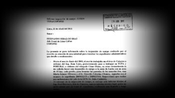 Informe inspección de campo – Lurín