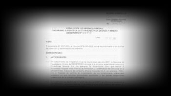 Resolución Osinergmin sancionando a Minera Atacocha