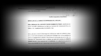 Denuncia de Zoila Razuri