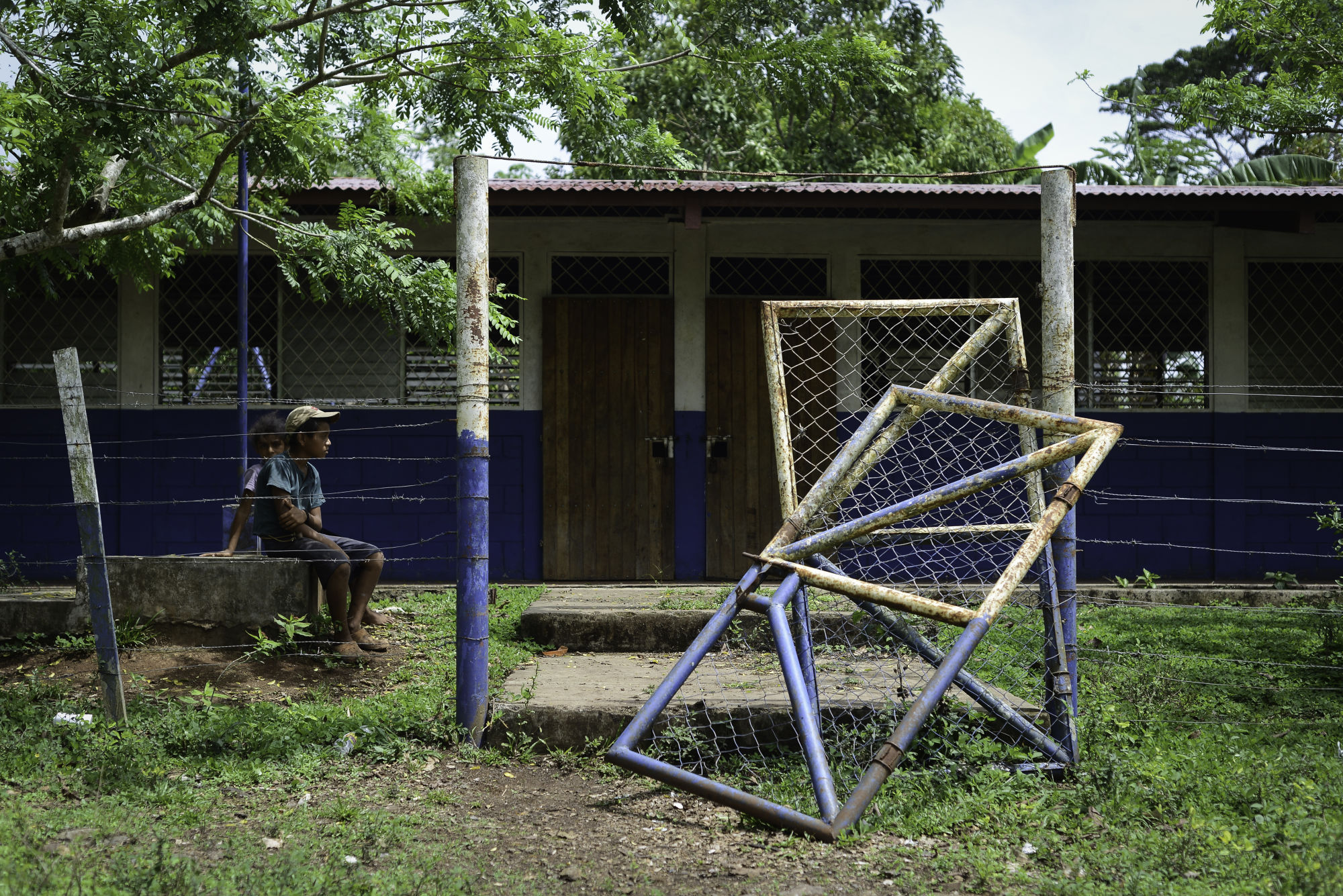 Los habitantes de la comunidad Quebrada Seca, en El Tule, Río San Juan, no envían a sus hijos a clases como protesta por las expropiaciones del Canal. (Foto: Carlos Herrera/Confidencial)