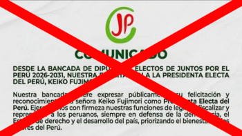 Es falso el supuesto comunicado en el que la bancada de JP felicita a Keiko Fujimori como presidenta electa